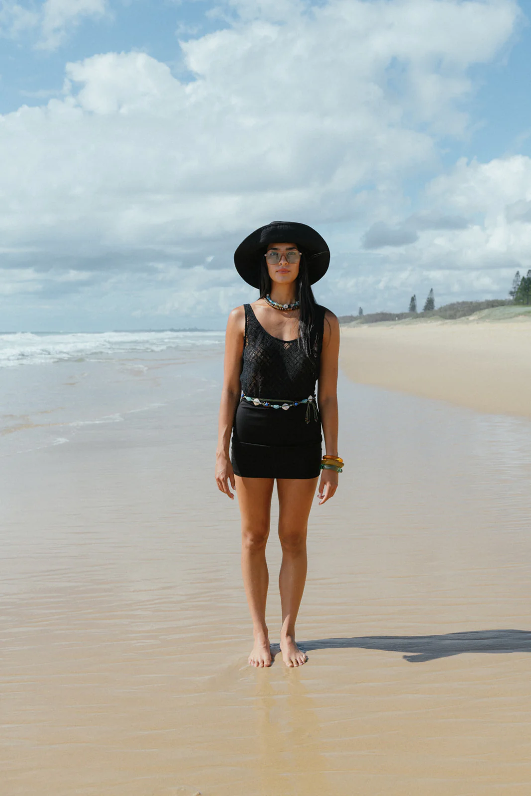 Black Mesh Mini Dress - Image 6