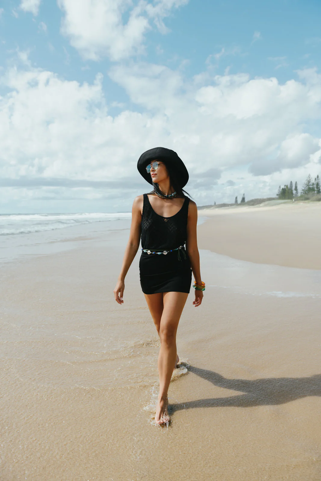 Black Mesh Mini Dress - Image 9