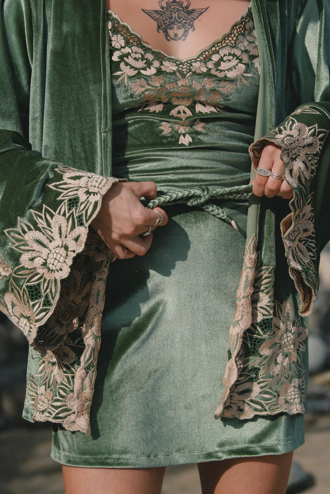 Hendrix Kimono Jacket - Moss - Image 5