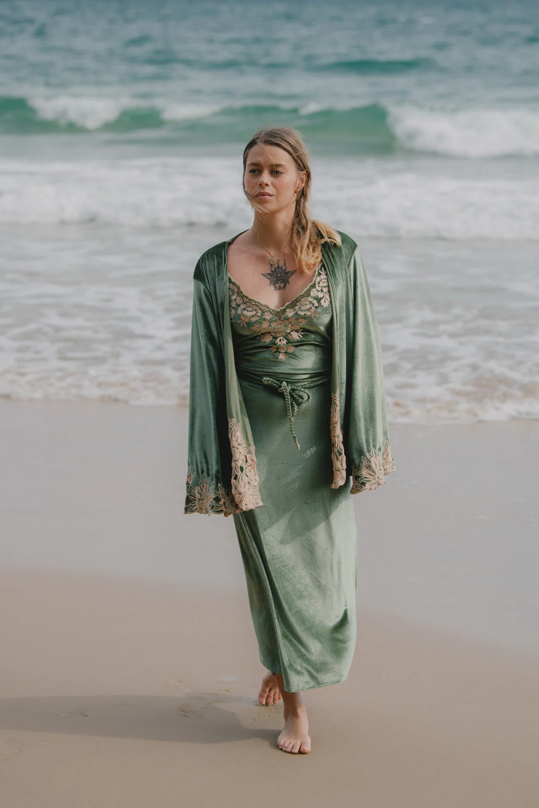 Hendrix Kimono Jacket - Moss - Image 7