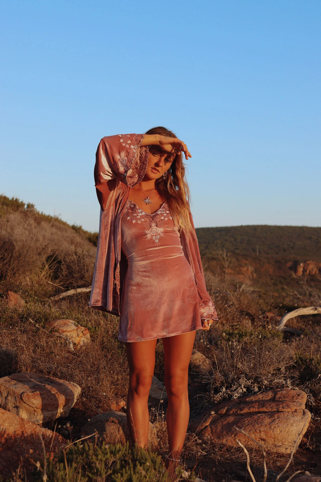 Hendrix Kimono Jacket- Mulberry - Image 3