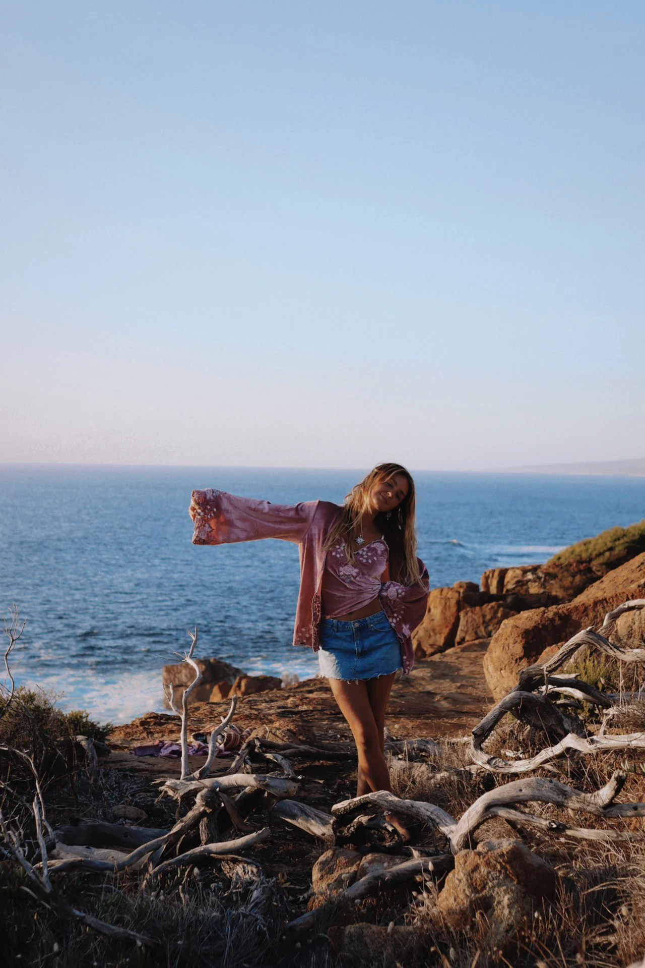 Hendrix Kimono Jacket- Mulberry - Image 6