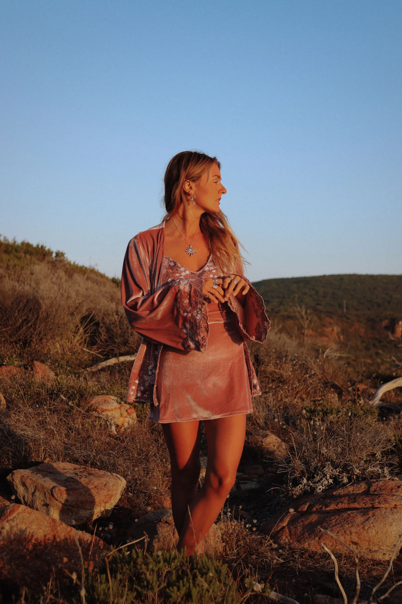 Hendrix Kimono Jacket- Mulberry - Image 7