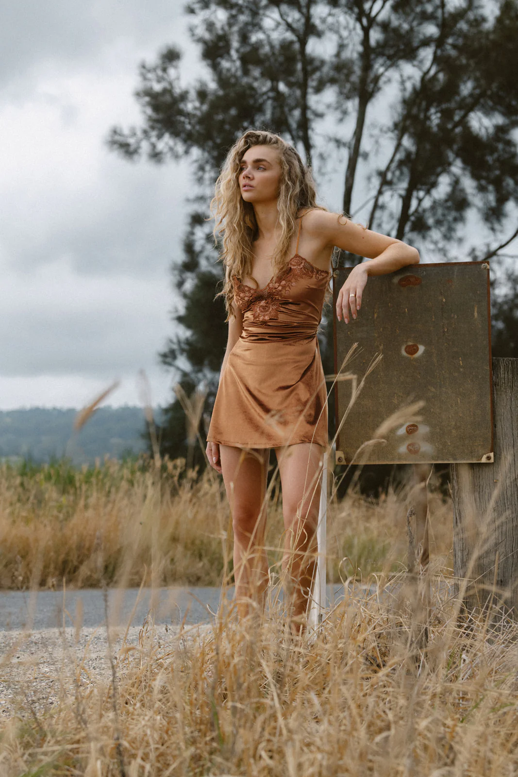 Hendrix Mini Dress - Bronze - Image 3