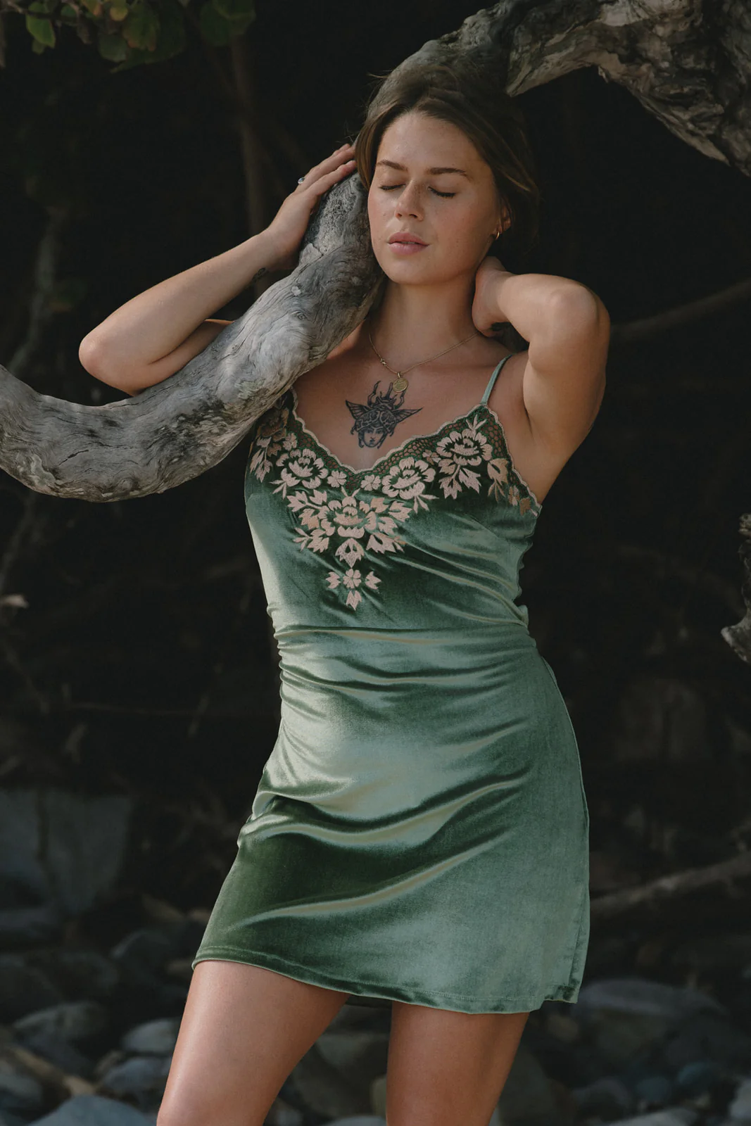 Hendrix Mini Dress - Moss - Image 4