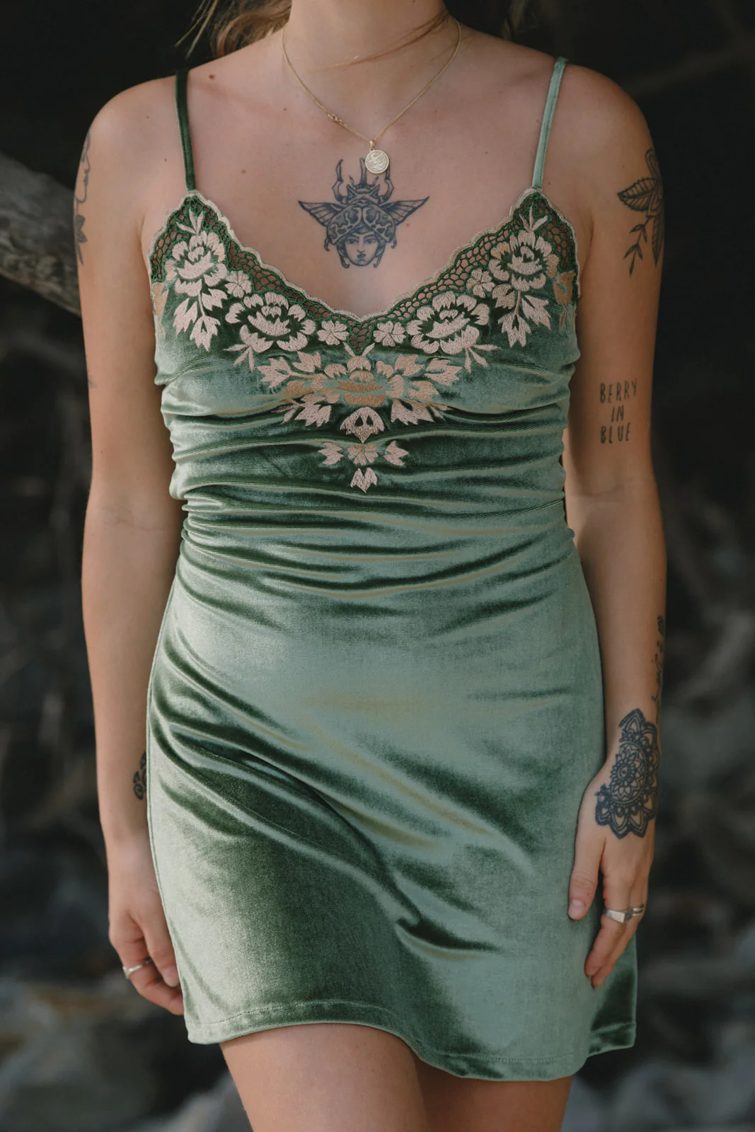 Hendrix Mini Dress - Moss - Image 5