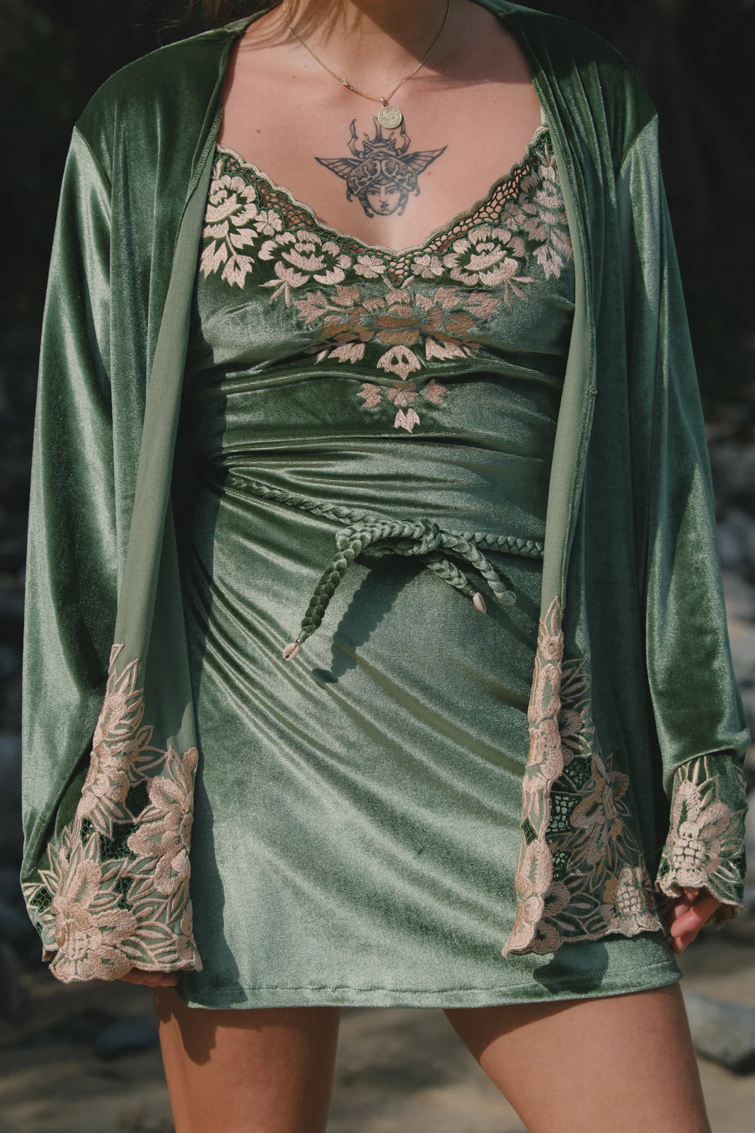 Hendrix Mini Dress - Moss - Image 6