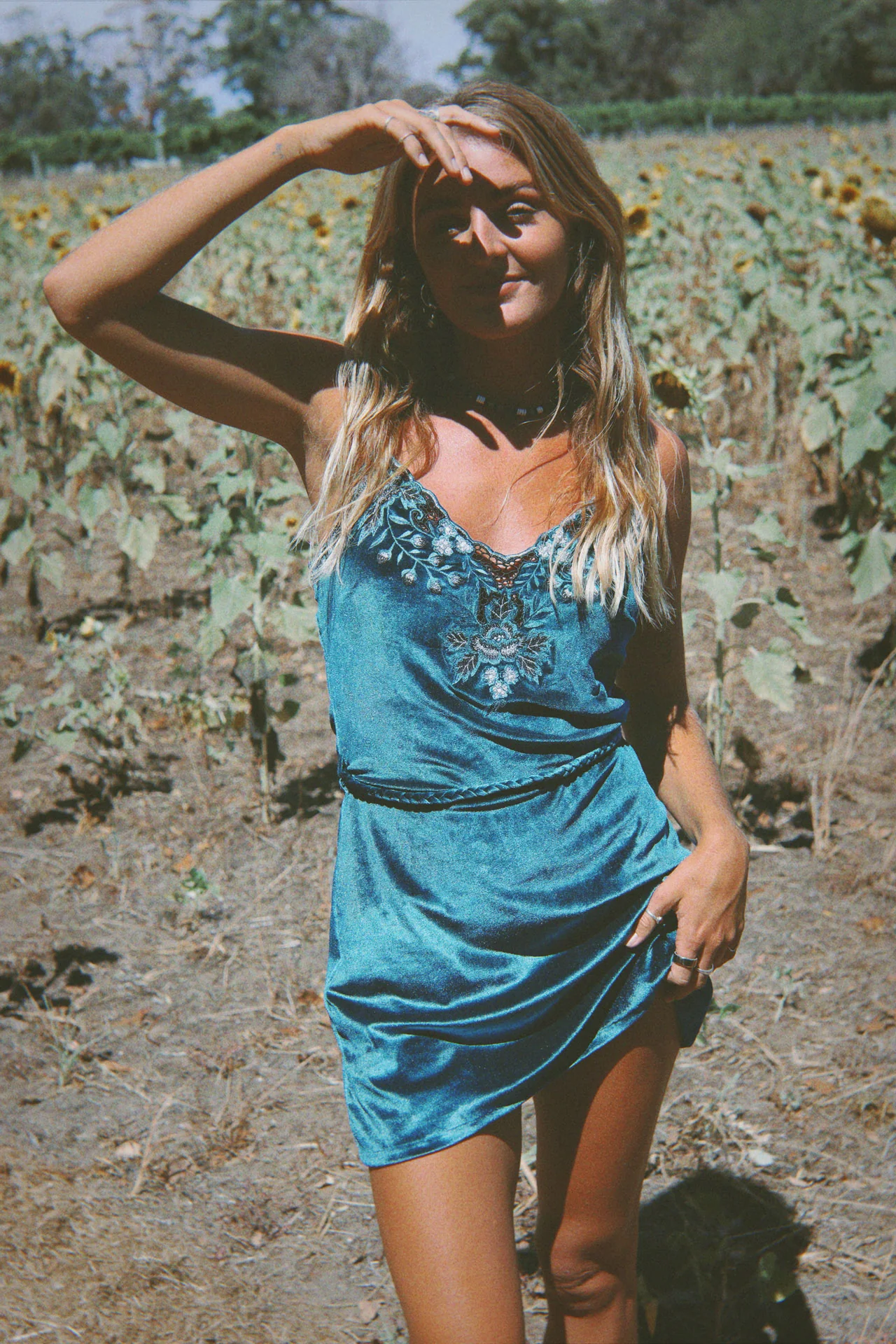 Hendrix Mini Dress - Teal - Image 4