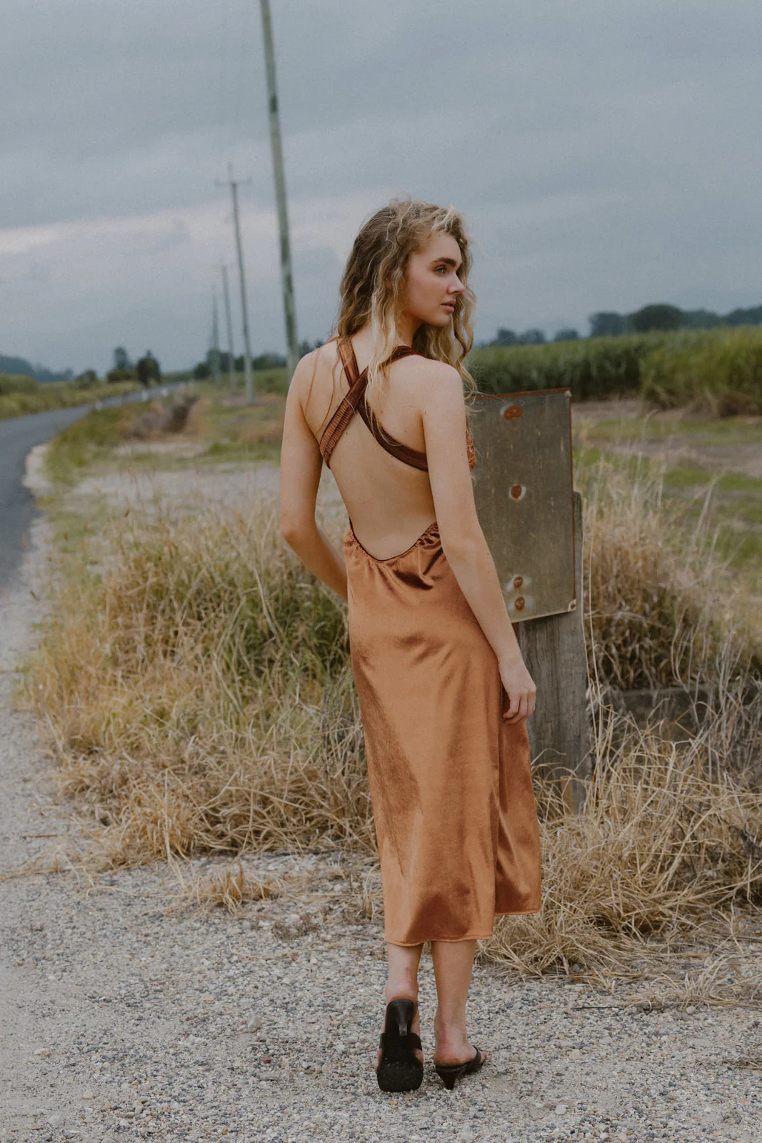 Stevie Midi Dress - Bronze - Image 5